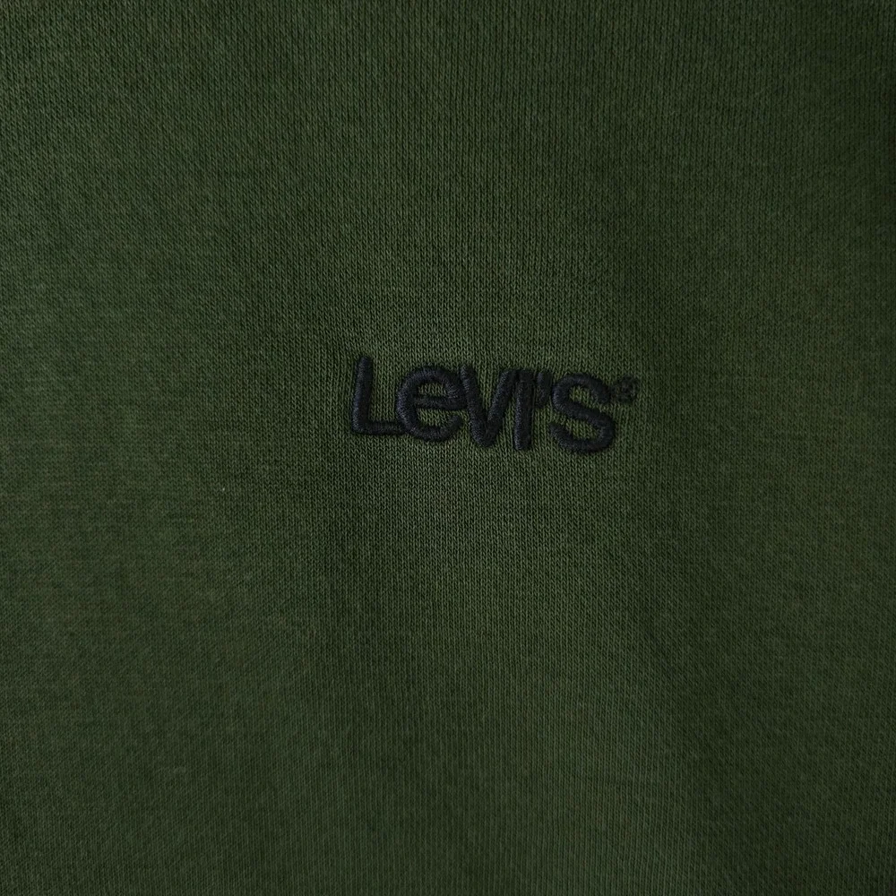 Levis Sweatshirt Mens XL Green Relaxed Fit Seasonal Crew Neck Pullover Fleece